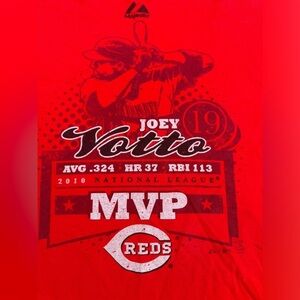 Cincinnati Reds Joey Votto men’s red 2XL graphic t shirt national league mvp